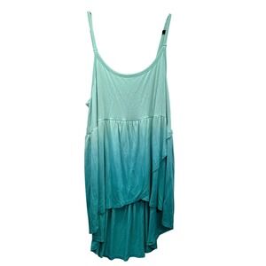 Torrid Dress Women 3 Teal Ombre Mini Tiered Sleeveless Tank Super Soft NWT